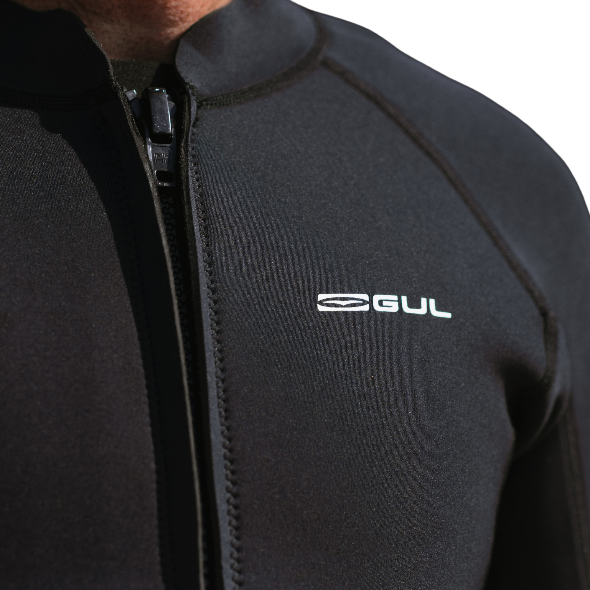 2025 Gul Mens Response Natur 3mm Front Zip Jacket RE6304-BKBK - Black